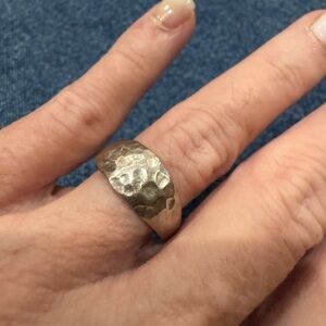 SOLD! Hammered sterling Silver Ring from Mexico sz 7